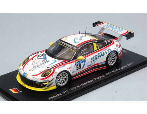 Spark Model SG324 PORSCHE 911 GT3 R N.59 NURBURGRING 2017  SMITH-WALLS-PROCZYK-MULLER 1:43 Modellino