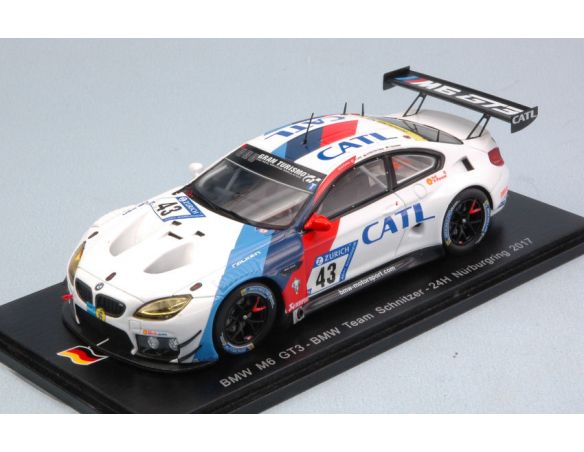 Spark Model SG367 BMW M6 GT3 N.43 DNF 24 H NURBURGRING 2017 FARFUS-LYNN-DA COSTA-SCH.1:43 Modellino