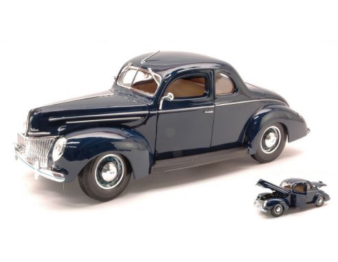 Maisto MI31180BL FORD DELUXE COUPE' 1939 BLUE 1:18 Modellino