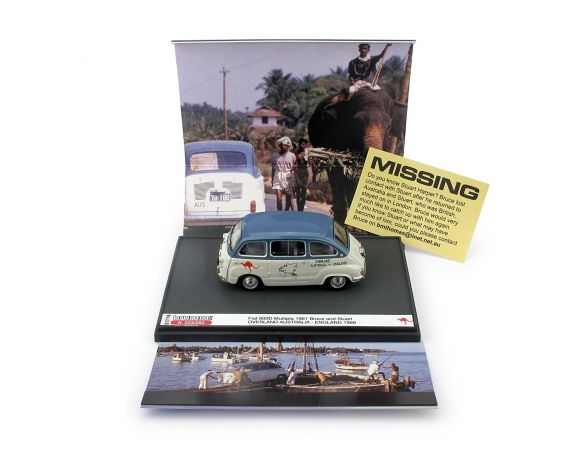 Brumm BMS1716 FIAT 600D MULTIPLA AUSTRALIA-INGHILTERRA OVERLAND 1969 (LIM.250) 1:43 Modellino