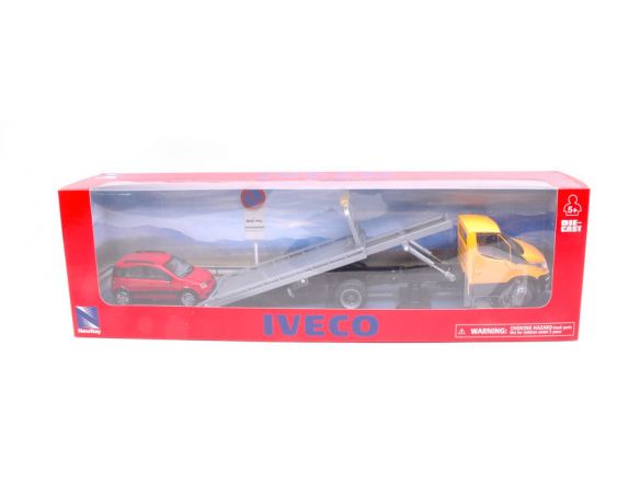 New Ray NY15875PR IVECO DAILY GIALLO C/PANDA ROSSA 1:43 Modellino