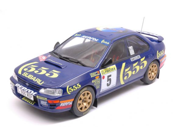 Solido SL1800802 SUBARU IMPREZA N.5 WINNER MONTE CARLO 1995 C.SAINZ-L.MOYA 1:18 Modellino