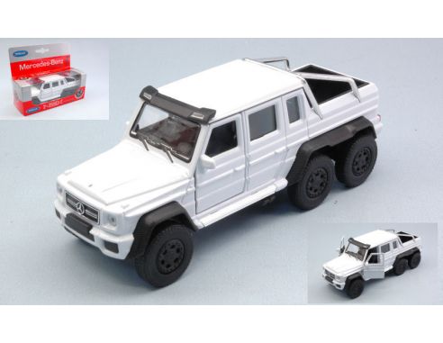 Welly WE43704FW MERCEDES G63 AMG 6x6 WHITE cm13 Modellino