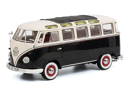 Schuco SH0287 VW T1B SAMBA BLACK/WHITE 1:18 Modellino