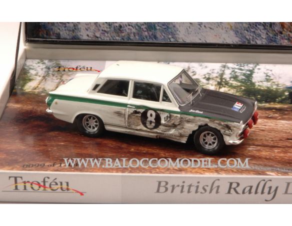 Trofeu TFBRL07 FORD CORTINA MK1 N.8 RETIRED RAC RALLY 1966 J.CLARK-B.MELIA 1:43 Modellino