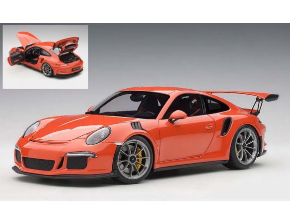 Auto Art / Gateway AA78168 PORSCHE 911 (991) GT3 RS 2016 LAVA ORANGE/DARK GREY 1:18 Modellino