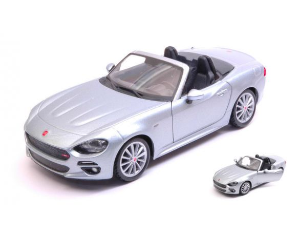 BBURAGO BU21083SB FIAT 124 SPIDER 2016 SILVERBLUE 1:24 Modellino