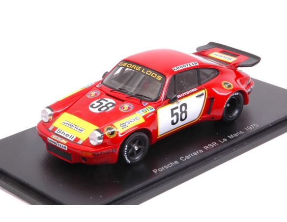 Spark Model S5088 PORSCHE CARRERA RSR N.58 5th LM 1975 FITZPATRICK-VAN LENNEP-SCHURTI 1:43 Modellino