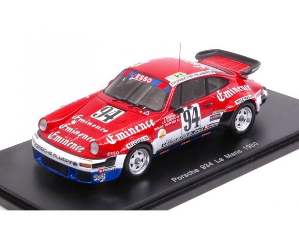 Spark Model S5094 PORSCHE 934 N.94 ACCIDENT LM 1980 J-M.ALMERAS-J.ALMERAS-M.HOEPFNER 1:43 Modellino