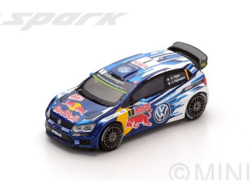 Spark Model S87136 VW POLO R WRC N.1 WINNER MONTE CARLO 2015 S.OGIER-J.INGRASSIA 1:87 Modellino