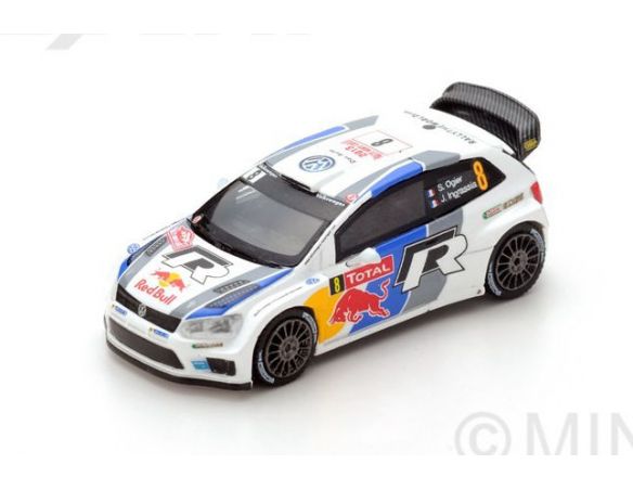 Spark Model S87137 VW POLO R WRC N.8 2nd MONTE CARLO 2013 S.OGIER-J.INGRASSIA 1:87 Modellino