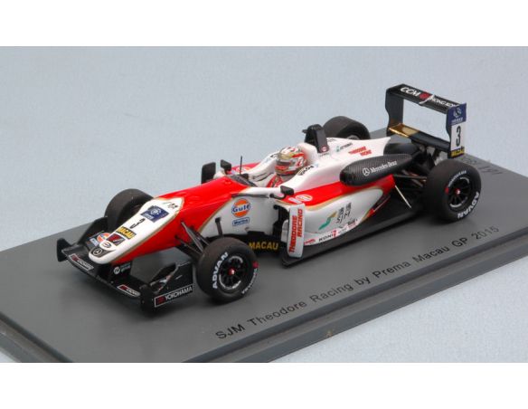 Spark Model SA123 DALLARA F3 LANCE STROLL 2015 N.3 8th MACAU GP 1:43 (LIM.300) Modellino