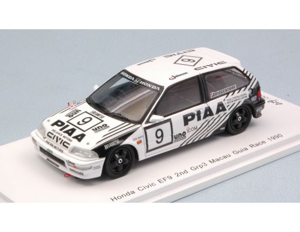 Spark Model SA129 HONDA CIVIC EF9 N.9 2nd GR.3 MACAU GUIA RACE 1990 KOJI SATO 1:43 Modellino