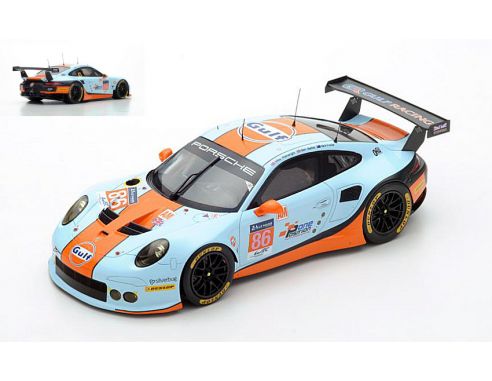 Spark Model S18334 PORSCHE 911 RSR N.86 39th LM 2017 WAINWRIGHT-BARKER-FOSTER 1:18 Modellino