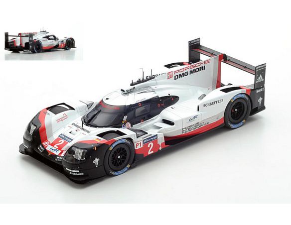 Spark Model S18LM17 PORSCHE 919 HYBRID N.2 WINNER LM 2017 BERNHARD-BAMBER-HARTLEY 1:18 Modellino