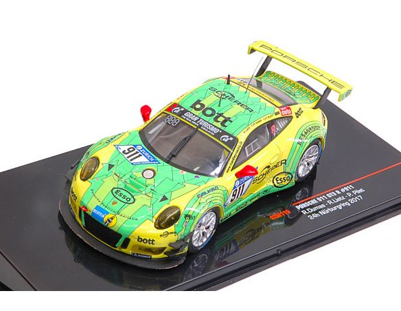 Ixo model GTM115 PORSCHE 911 GT3 R N.911 24 H NURBURGR.2017 DUMAS-LIETZ-PILET-MAKOW.1:43 Modellino