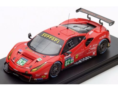 Looksmart LSLM068 FERRARI 488 GTE N.82 ACCIDENT LM 2017 T.VILANDER-G.FISICHELLA-P.KAFFER Modellino
