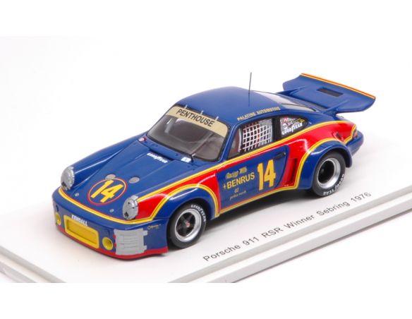 Spark Model S43SE76 PORSCHE 911 RSR 3.0 N.14 WINNER 12H SEBRING 1976 A.HOLBERT-M.KEYSER 1:43 Modellino