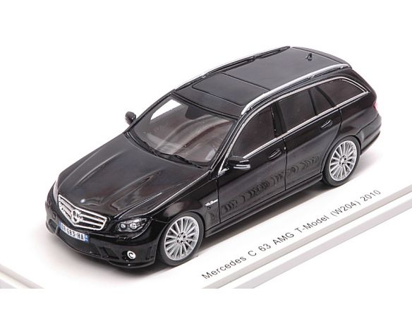 Spark Model S4981 MERCEDES C63 AMG T-MODEL (W204) 2008 BLACK 1:43 Modellino