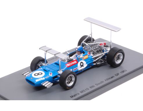 Spark Model S5382 MATRA MS10 J-P.BELTOISE 1969 N.8 6th SOUTH AFRICAN GP 1:43 Modellino