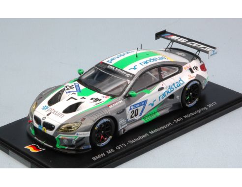 Spark Model SG364 BMW M6 GT3 N.20 11th 24 H NURBURGRING 2017 KROHN-MULLER-SPENGLER-W.1:43 Modellino