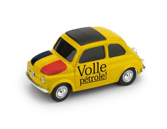 Brumm BMBR061 FIAT 500 BRUMS BELGIO VOLLE PETROLE/EEN FRIET JE STEKEN? 1:43 Modellino