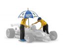 Brumm BMF098 SET UMBRELLA PIT STOP + 2 MECCANICI + OMBRELLINO 1:43 Modellino