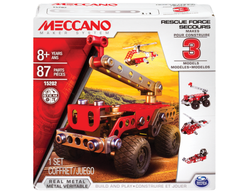 Meccano MEC6026714 MEZZI PRONTO INTERVENTO RESCUE FORCE 3 IN 1 PZ.87 Modellino
