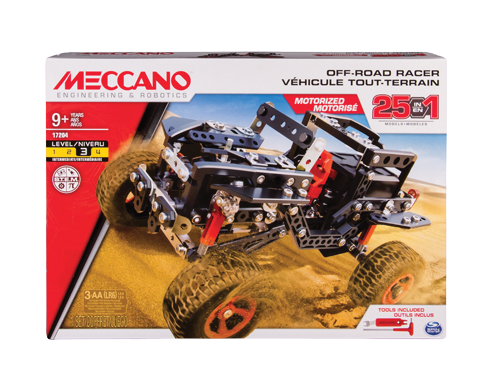 Meccano MEC6037616 OFF ROAD RACER C/MOTORE A BATT.25 IN 1 Modellino