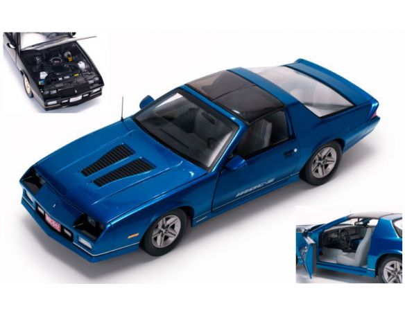 SunStar SS1942 CHEVROLET CAMARO IROC-Z 1985 METALLIC BLUE 1:18 Modellino
