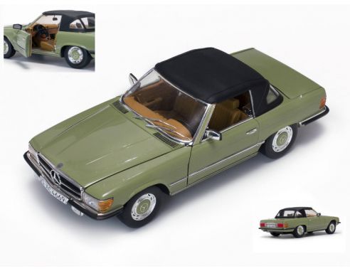 SunStar SS4669 MERCEDES 350 SL 1977 LIGHT GREEN METALLIC 1:18 Modellino