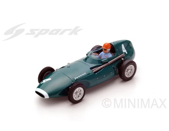 Spark Model S4872 VANWALL VW5 T.BROOKS 1958 N.4 WINNER BELGIUM GP 1:43 Modellino