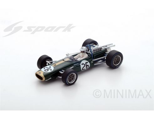 Spark Model S5254 BRABHAM BT19 D.HULME 1967 N.26 RETIRED BELGIUM GP 1:43 Modellino
