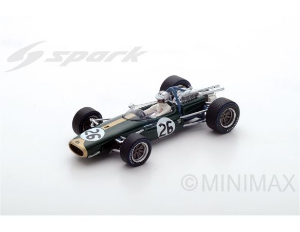 Spark Model S5254 BRABHAM BT19 D.HULME 1967 N.26 RETIRED BELGIUM GP 1:43 Modellino
