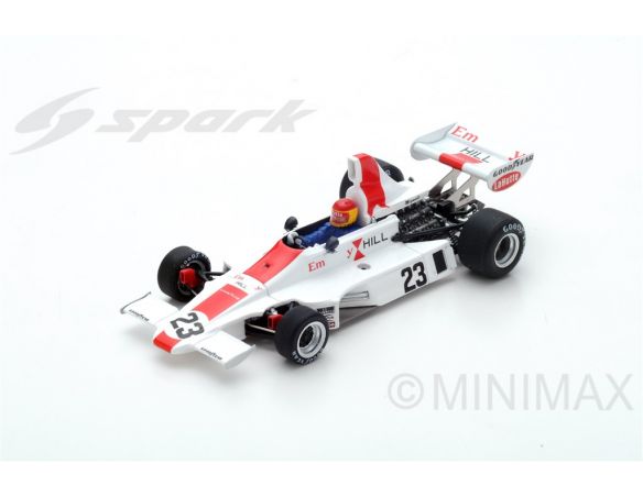 Spark Model S5672 HILL GH1 T.BRISE 1975 N.23 RETIRED BELGIUM GP 1:43 Modellino