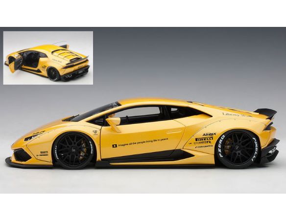 Auto Art / Gateway AA79124 LAMBORGHINI HURACAN LIBERTY WALK METALLIC YELLOW 1:18 Modellino