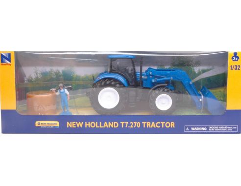 New Ray NY05523B NEW HOLLAND TRACTOR T7.270 BALLE FIENO 1:32 Modellino