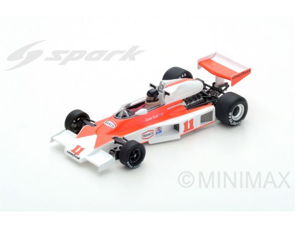 Spark Model S4362 MC LAREN M23 J.HUNT 1976 N.11 WINNER FRENCH GP 1:43 Modellino