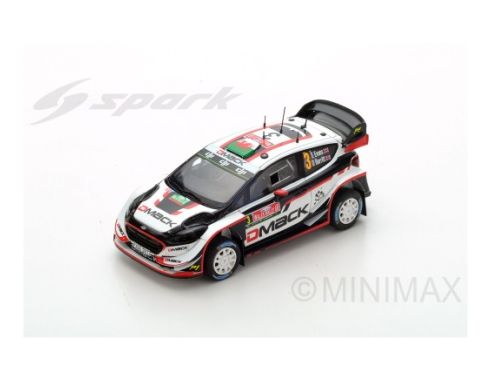 Spark Model S5174 FORD FIESTA WRC N.3 WINNER GREAT BRITAIN 2017 E.EVANS-D.BARRIT 1:43 Modellino