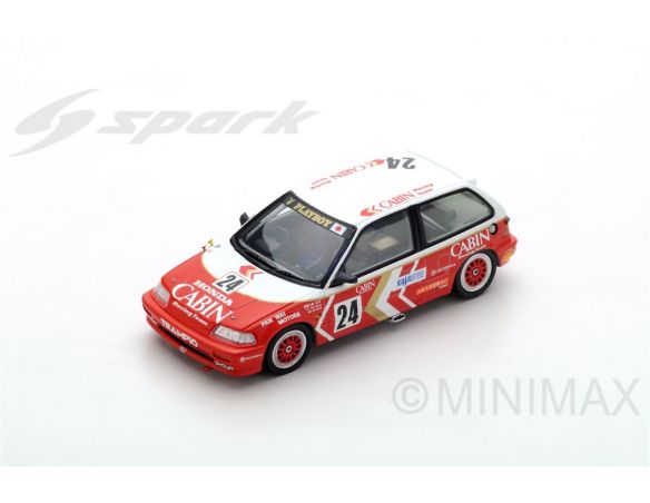 Spark Model SA126 HONDA CIVIC EF3 N.24 3rd MACAU GUIA RACE 1989 MASAMI MIYOSHI 1:43 Modellino
