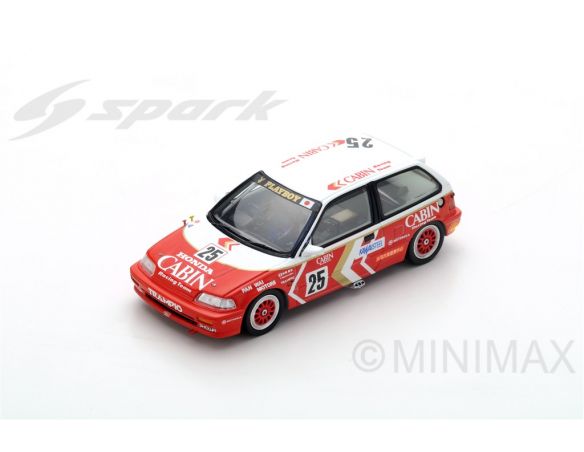 Spark Model SA127 HONDA CIVIC EF3 N.25 2nd MACAU GUIA RACE 1989 YASUO MURAMATSU 1:43 Modellino