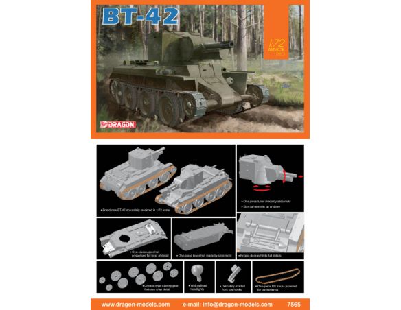 Dragon D7565 BT-42 KIT 1:72 Modellino