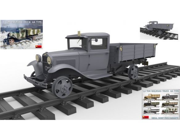 Miniart MIN35265 TRUCK AA TYPE 1,5 TON RAILROAD KIT 1:35 Modellino