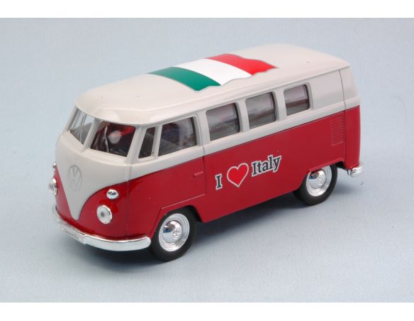 Welly WE49764ITR VW BUS T1 1963  I LOVE ITALY cm 11 (1:34-1:39) Modellino