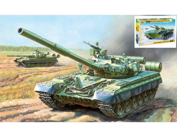 Zvezda Z3590 T-80B RUSSIAN MBT KIT 1:35 Modellino