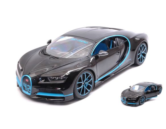 BBURAGO BU11040BK BUGATTI CHIRON 2016 42 SECONDS 1:18 Modellino