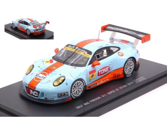 Ebbro EB45413 PORSCHE 911 GT3 R N.9 8th SUPER GT300 2016 R.SAKAGUKI-H.YOSHIDA 1:43 Modellino