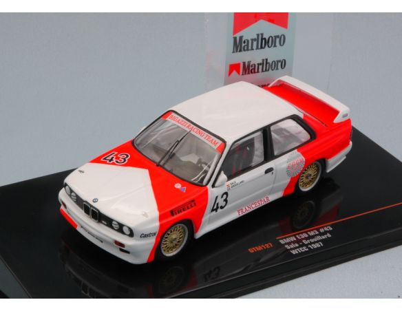 Ixo model GTM127 BMW M3 E30 N.43 BIGAZZI MARLBORO WTCC 1987  SALA-GROUILLARD 1:43 Modellino