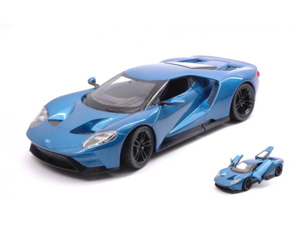 Welly WE24082BL FORD GT 2017 METALLIC BLUE 1:24 Modellino