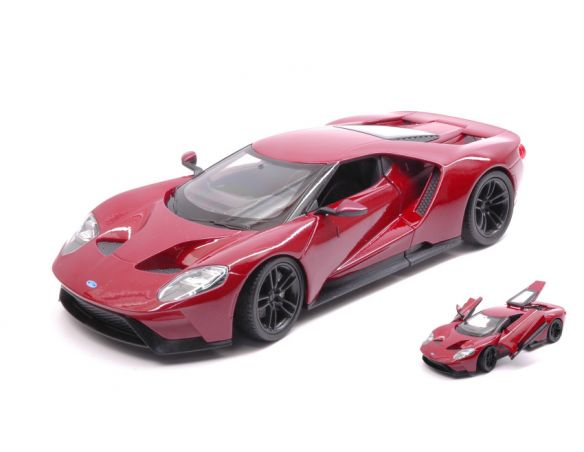 Welly WE24082MR FORD GT 2017 METALLIC RED 1:24 Modellino